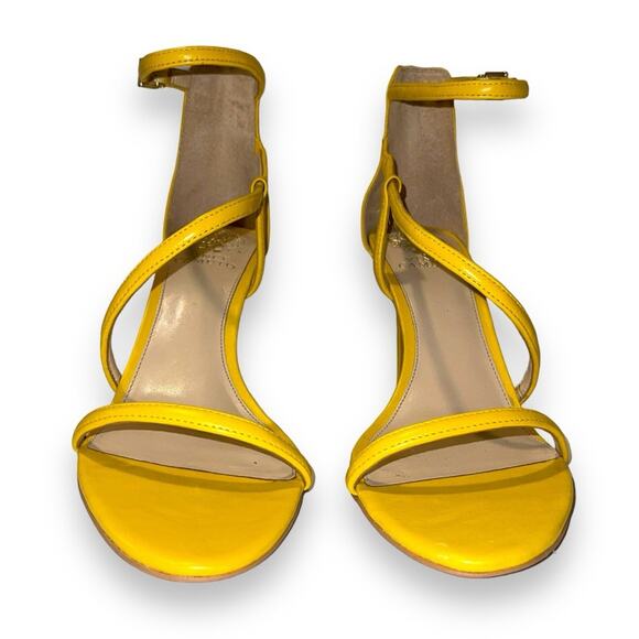 Vince Camuto Careleen Strappy Heels Yellow 11 - Picture 4 of 8